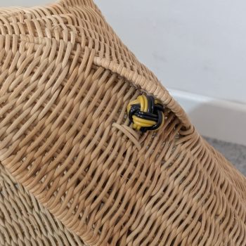 Portariviste a rana in rattan intrecciato attribuita a Mario Lopez Torres, Italia - immagine 8