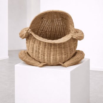 Portariviste a rana in rattan intrecciato attribuita a Mario Lopez Torres, Italia - immagine 6