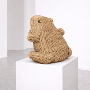 Portariviste a rana in rattan intrecciato attribuita a Mario Lopez Torres, Italia - immagine 5