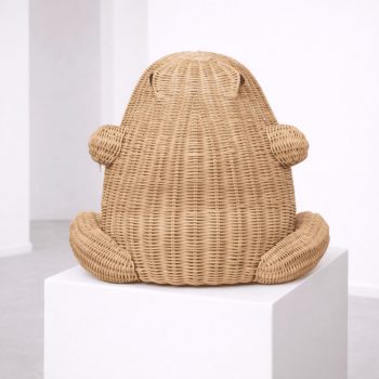 Portariviste a rana in rattan intrecciato attribuita a Mario Lopez Torres, Italia - immagine 4