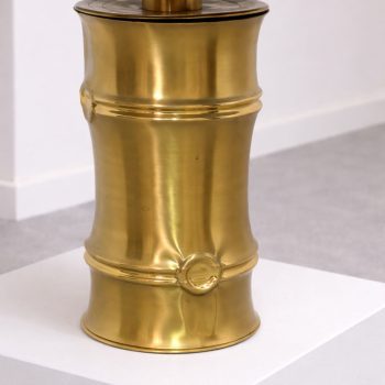 Pair of bamboo brass lamps attributed to Maison Jansen, 1970s - Image 9