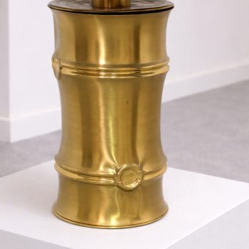 Pair of bamboo brass lamps attributed to Maison Jansen, 1970s - Image 9