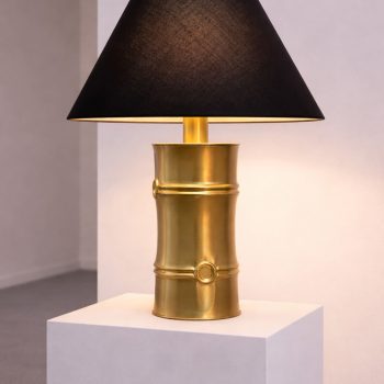 Pair of bamboo brass lamps attributed to Maison Jansen, 1970s - Image 6