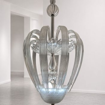 Lampadario in vetro di Murano di Tomaso Buzzi per Venini, Italia anni ’30 - immagine 3