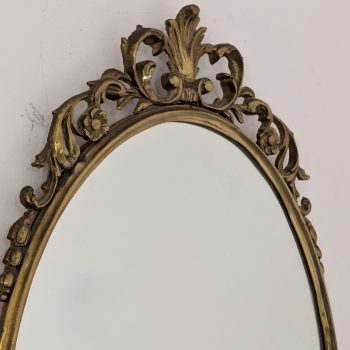 Mid-Century Modern oval mirror in cast bronze, Louis XV style, Italy, 1950s - Image 5