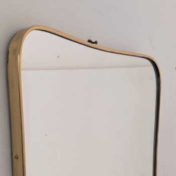 Iconico specchio a scudo in ottone di Gio Ponti, Italia anni ’50 - immagine 3