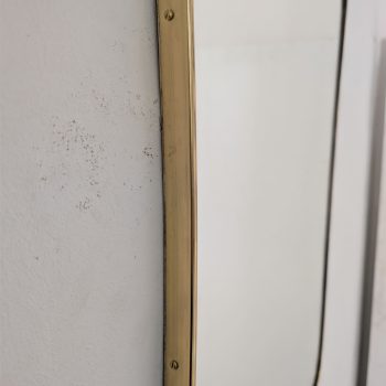 Iconico specchio a scudo in ottone di Gio Ponti, Italia anni ’50 - immagine 4