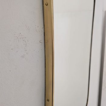 Iconico specchio a scudo in ottone di Gio Ponti, Italia anni ’50 - immagine 4