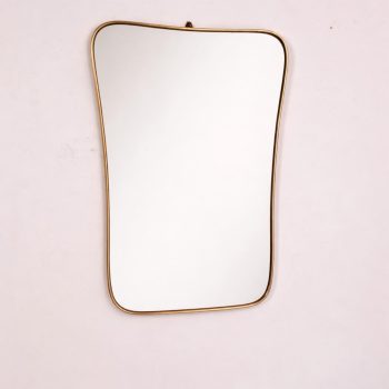 Iconico specchio a scudo in ottone di Gio Ponti, Italia anni ’50 - immagine 2