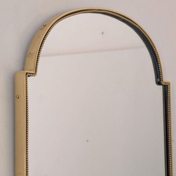 Specchio a scudo gotico Mid-Century Modern in ottone, anni ’60 - immagine 5