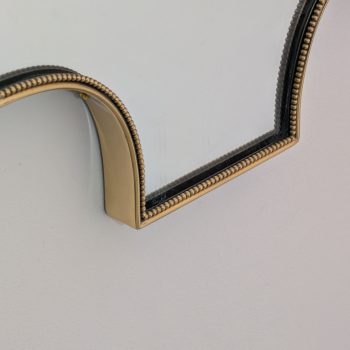 Mid-Century Modern Gothic Shield Mirror in Brass, 1960s - Image 7