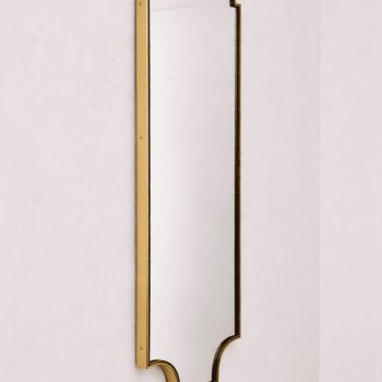 Specchio a scudo gotico Mid-Century Modern in ottone, anni ’60 - immagine 4