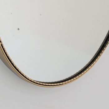 Mid-Century Modern brass shield mirror in the Gio Ponti style, 1960s - Image 6