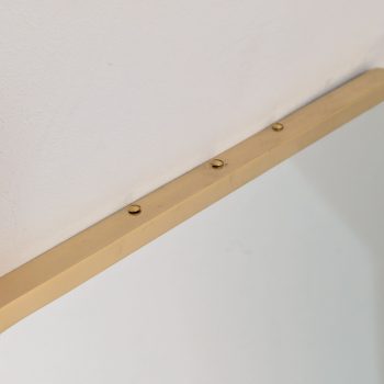 Gio Ponti style brass shield mirror, Italy, 1950s - Image 5