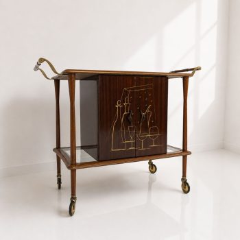 Carrello mobile bar attribuito a Ico Parisi, Italia, anni ’60 - immagine 6