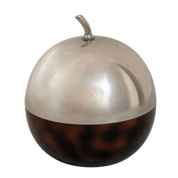 Portaghiaccio francese in metallo e bachelite, stile modernista di metà secolo, anni '70.