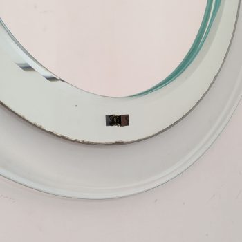 Specchio rotondo attribuito a Fontana Arte e Max Ingrand in vetro di Murano e ottone, anni ’60 - immagine 3