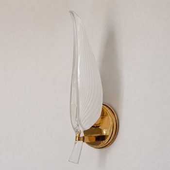 Appliques in vetro di Murano a forma di foglia by Franco Luce anni ’70 - immagine 4