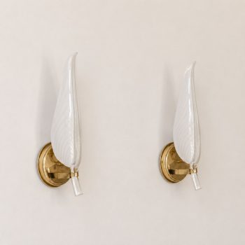 Appliques in vetro di Murano a forma di foglia by Franco Luce anni ’70 - immagine 6