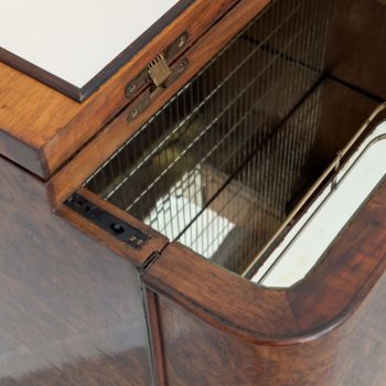 Mobile bar italiano anni ’50 illuminato in radica e specchio a mosaico - immagine 9