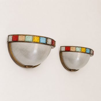 Coppia di appliques in vetro di murano brutaliste by Longobard, Italia, anni 70 - immagine 6