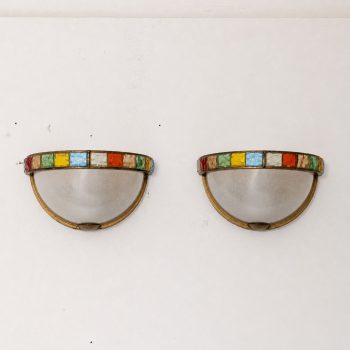 Coppia di appliques in vetro di murano brutaliste by Longobard, Italia, anni 70 - immagine 5