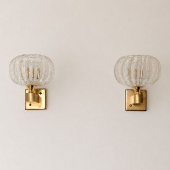 Coppia di appliques in vetro di Murano a bolle by Barovier & Toso, anni ’50 - immagine 5