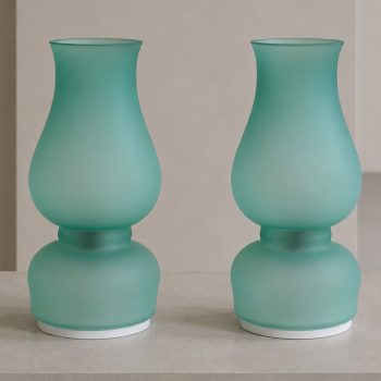 Coppia di lampade Aureliano Toso in vetro di Murano verde, fine anni ’70 - immagine 6