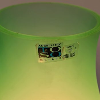 Coppia di lampade Aureliano Toso in vetro di Murano verde, fine anni ’70 - immagine 4