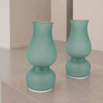Coppia di lampade Aureliano Toso in vetro di Murano verde, fine anni ’70 - immagine 3