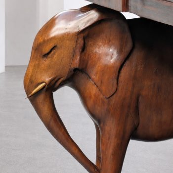 Sicilian Art Deco wooden sideboard with hand-carved elephants - Image 7