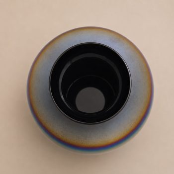Vaso italiano in vetro di murano olografico iridescente stile Venini, anni ’70 - immagine 3