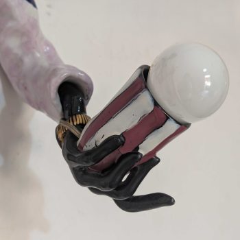 Venetian wall light from the 1950s in polychrome enamelled ceramic with a sailor - Image 7