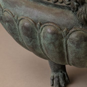 Renaissance style oval bronze planter, early 1900s, Italy - Image 6