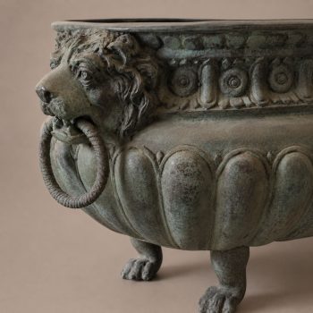 Renaissance style oval bronze planter, early 1900s, Italy - Image 4