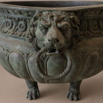 Renaissance style oval bronze planter, early 1900s, Italy - Image 5