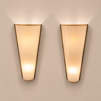 Coppia di appliques italiane anni ’70 in plexiglass e ottone stile Stilux - immagine 6