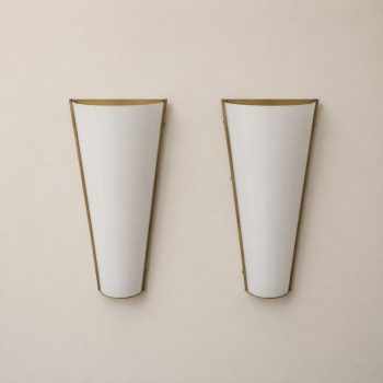 Coppia di appliques italiane anni ’70 in plexiglass e ottone stile Stilux - immagine 5