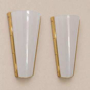 Coppia di appliques italiane anni ’70 in plexiglass e ottone stile Stilux - immagine 3
