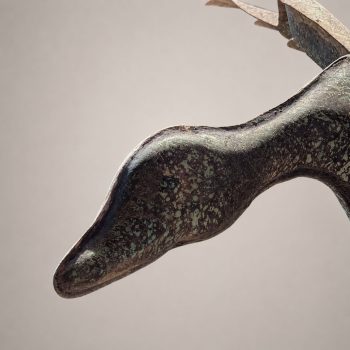 Early 1900s three-dimensional copper weathervane with open-winged duck - Image 3