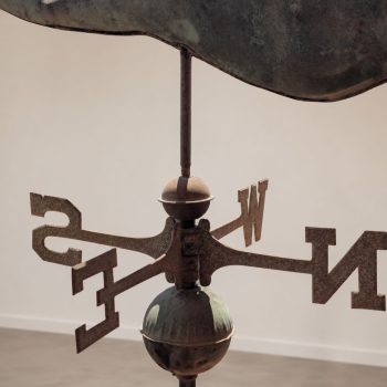 Early 1900s three-dimensional copper weathervane with flying swan - Image 6