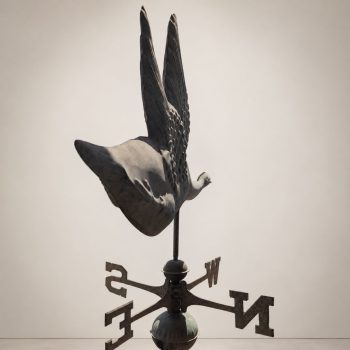 Early 1900s three-dimensional copper weathervane with flying swan - Image 4