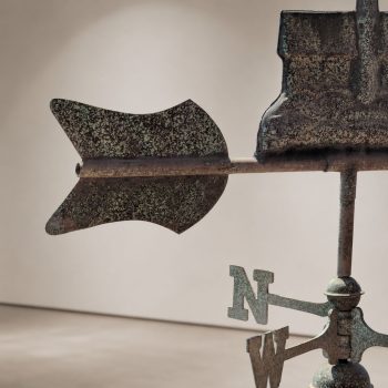 Early 1900s three-dimensional copper weathervane with port lighthouse - Image 6