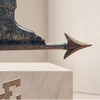 Early 1900s three-dimensional copper weathervane with port lighthouse - Image 5