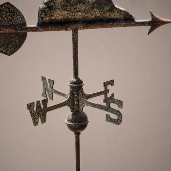 Early 1900s three-dimensional copper weathervane with port lighthouse - Image 4