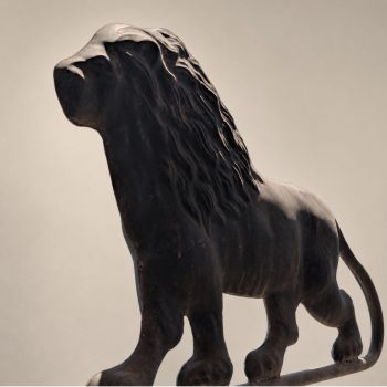 Segnavento italiano primi ’900 in rame con leone - immagine 5