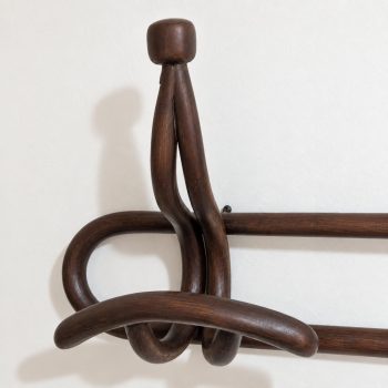 Early 20th Century Italian Art Nouveau Walnut Wall Coat Rack, Thonet Style - Image 4