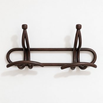 Early 20th Century Italian Art Nouveau Walnut Wall Coat Rack, Thonet Style - Image 6