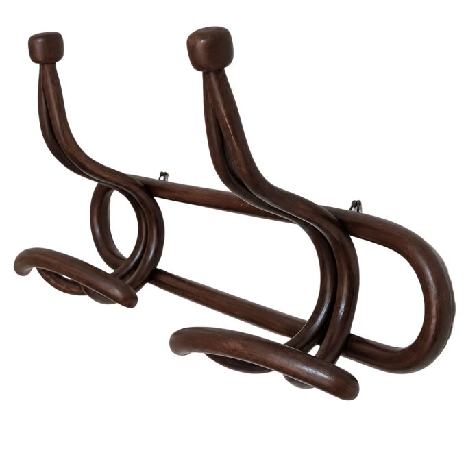 visionidepoca-Thonet-Art-Nouveau-style-bent-walnut-wood-wall-coat-rack-main-view-cutout-early-20th-century