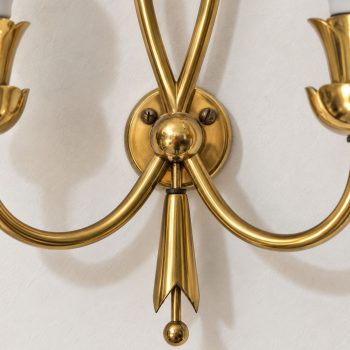 Pair of Mid-Century Modern Brass Wall Lights by Angelo Lelii for Arredoluce, 40s - Image 8